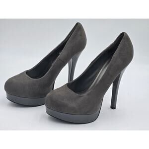 Chinese Laundry Women’s Size 7M Gray Suede Platform Stiletto High Heel Pumps